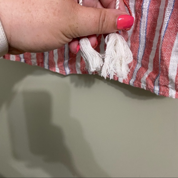 Anthropologie Sz Xs Peasant Blouse Audria Striped - Picture 4 of 8